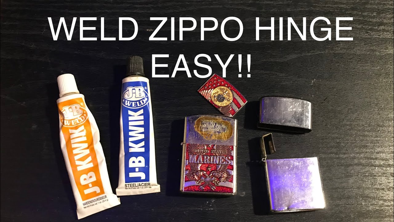How To Weld Zippo Hinge Back on With JB Weld !