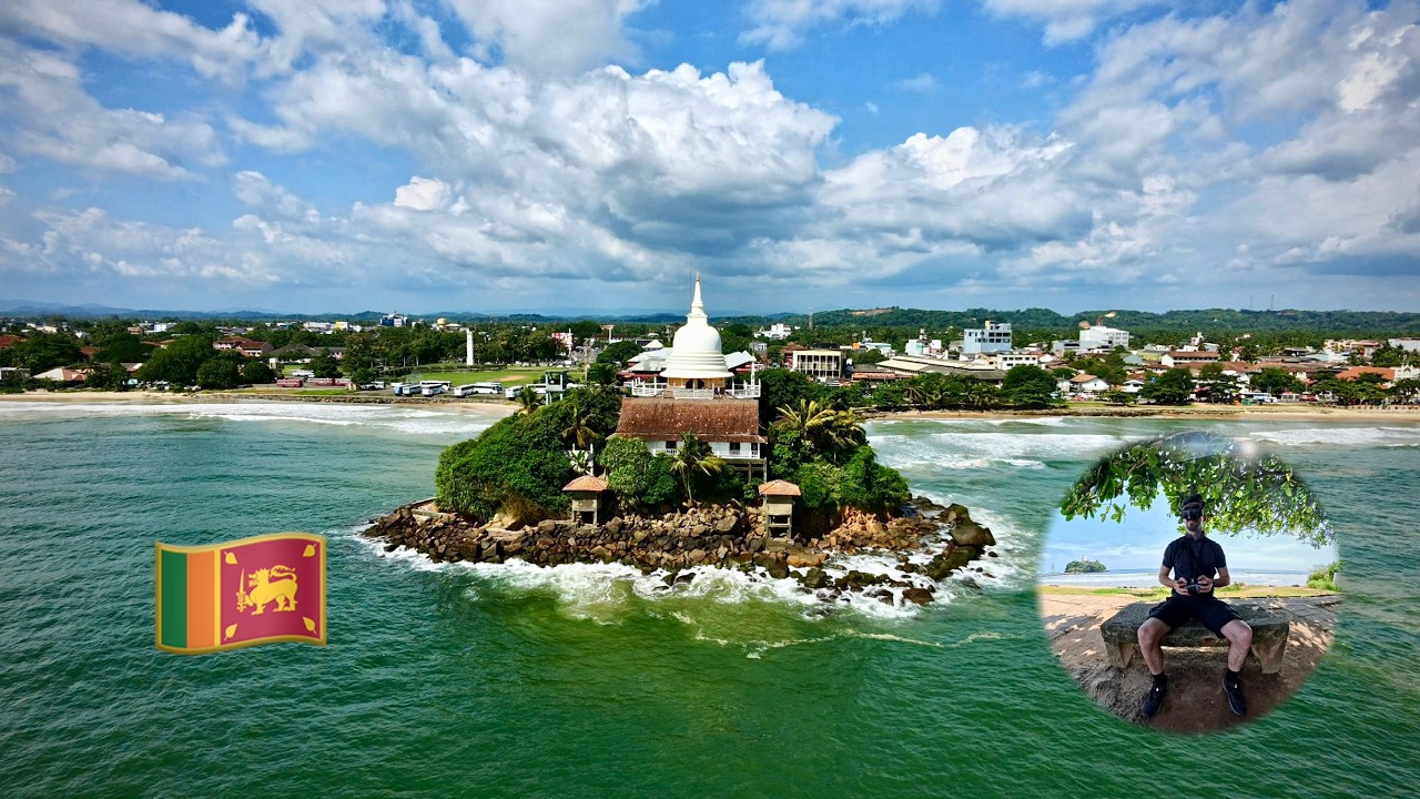 Midday coastal routine around Paravi Duwa Temple, Matara, Sri Lanka 🇱🇰Horizontal