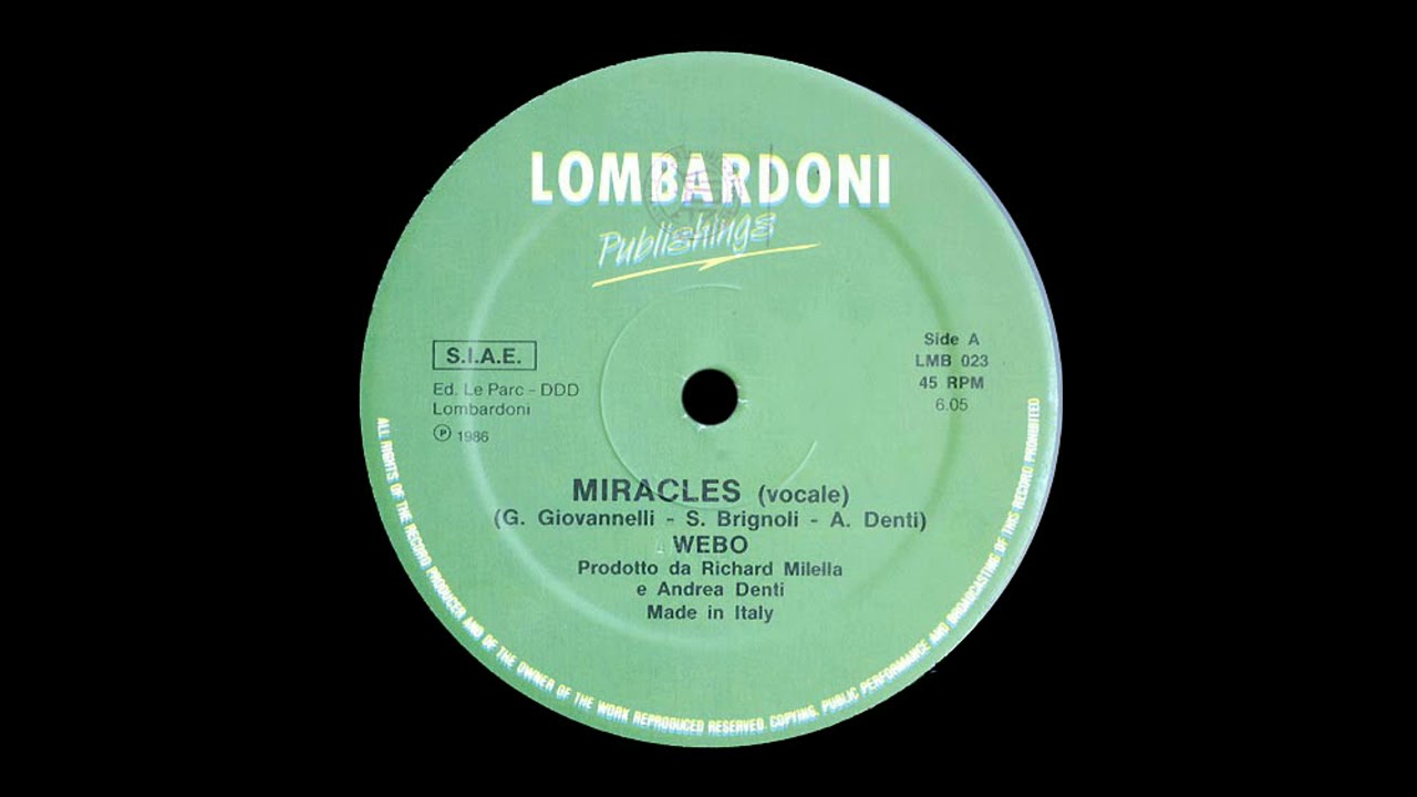 Webo - Miracles [ITALO-DISCO] [1986]