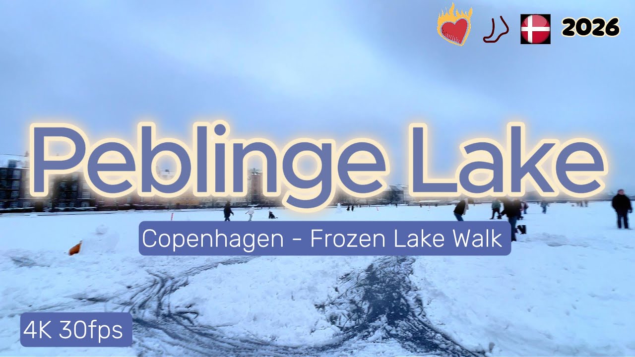🧊❄️☃️Søerne| Frozen Lakes | Copenhagen, Denmark | Peblinge Lake | City Tour | 4K | Winter | 2026