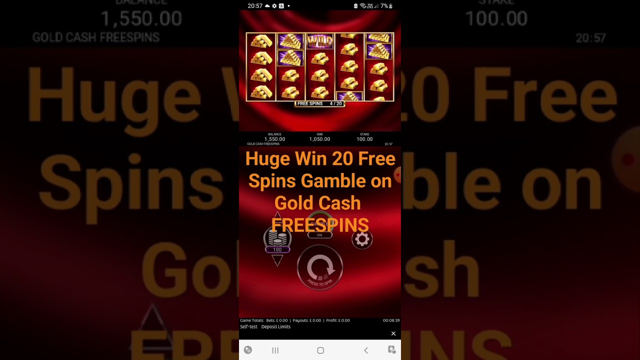Gold Cash Freespins 20 Spin Gamble Huge Win!