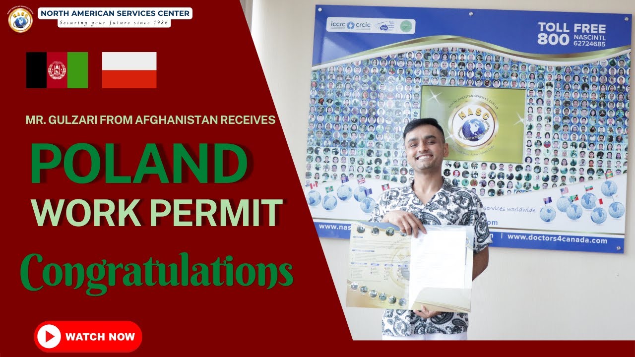 Congratulation to Mr Aman Ullah Guljari from Afghanistan for receiving Poland work permit through