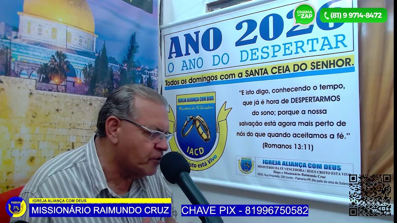 Transmissão ao vivo do Missionário Raimundo Cruz
