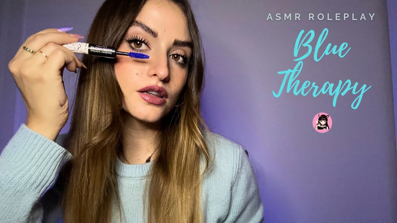 💙ASMR | BLUE COLOR THERAPY | Make up & styling Roleplay | MartinaB 🦋