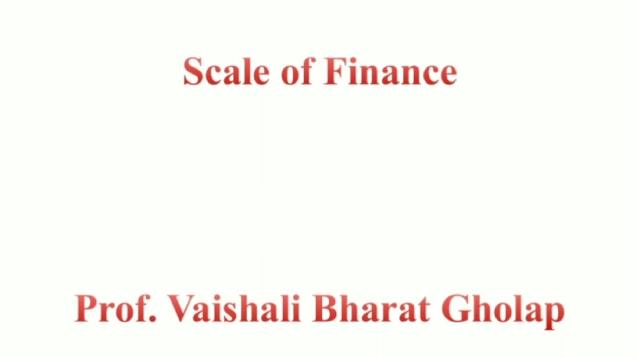 Scale of Finance