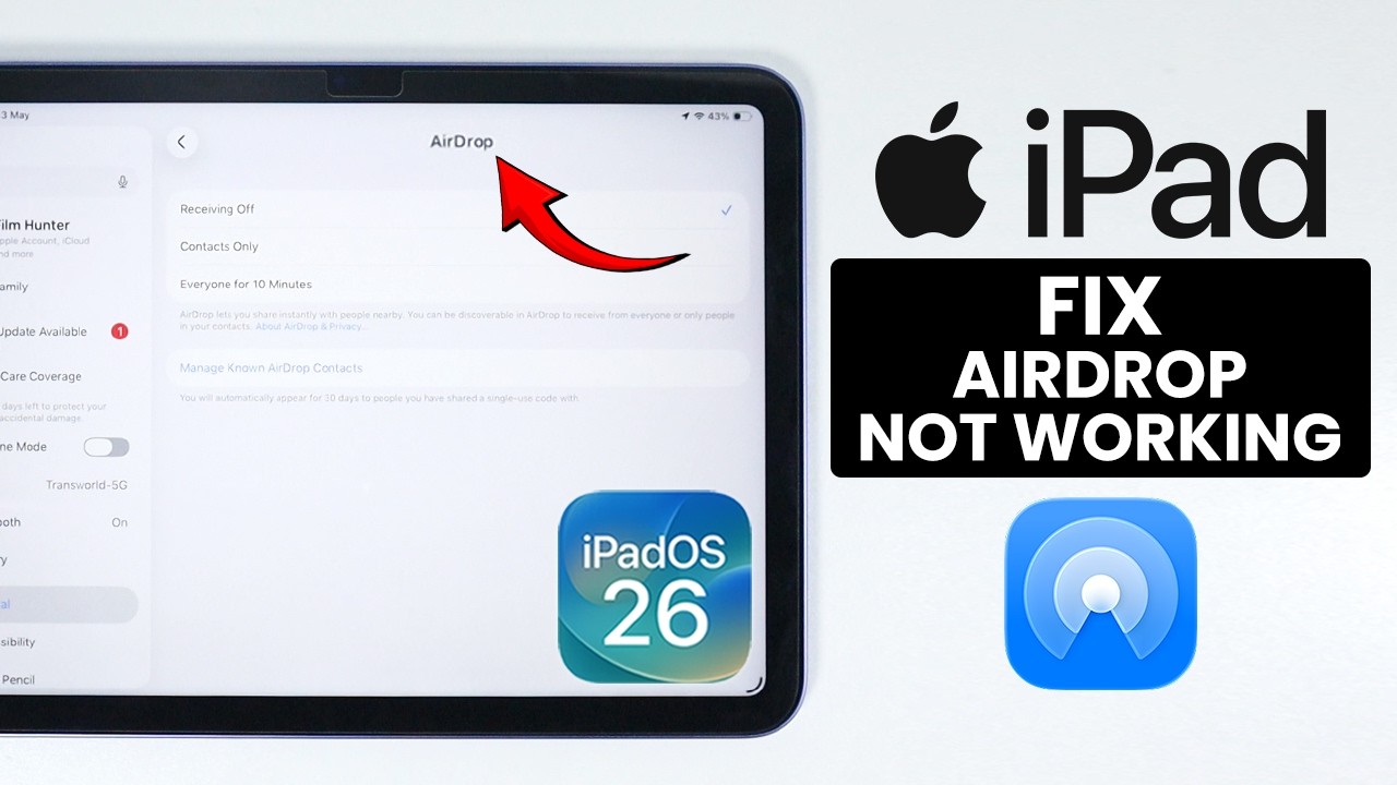 Исправлена ​​ошибка, из-за которой AirDrop не работает на iPad &mdash; ошибка &laquo;AirDrop не удалось и ожи...