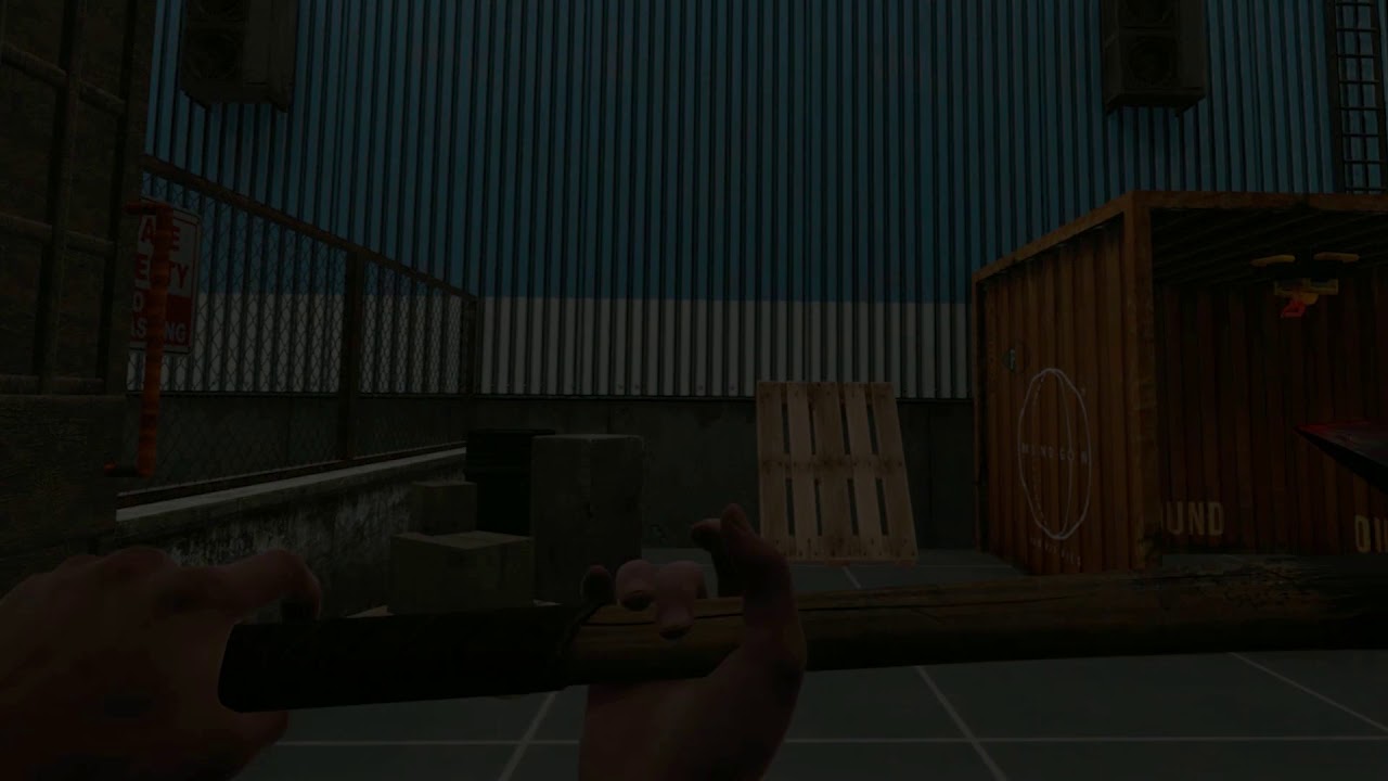 Boneworks Early Gameplay Clip Axing Boxes (Stress Level Zero)