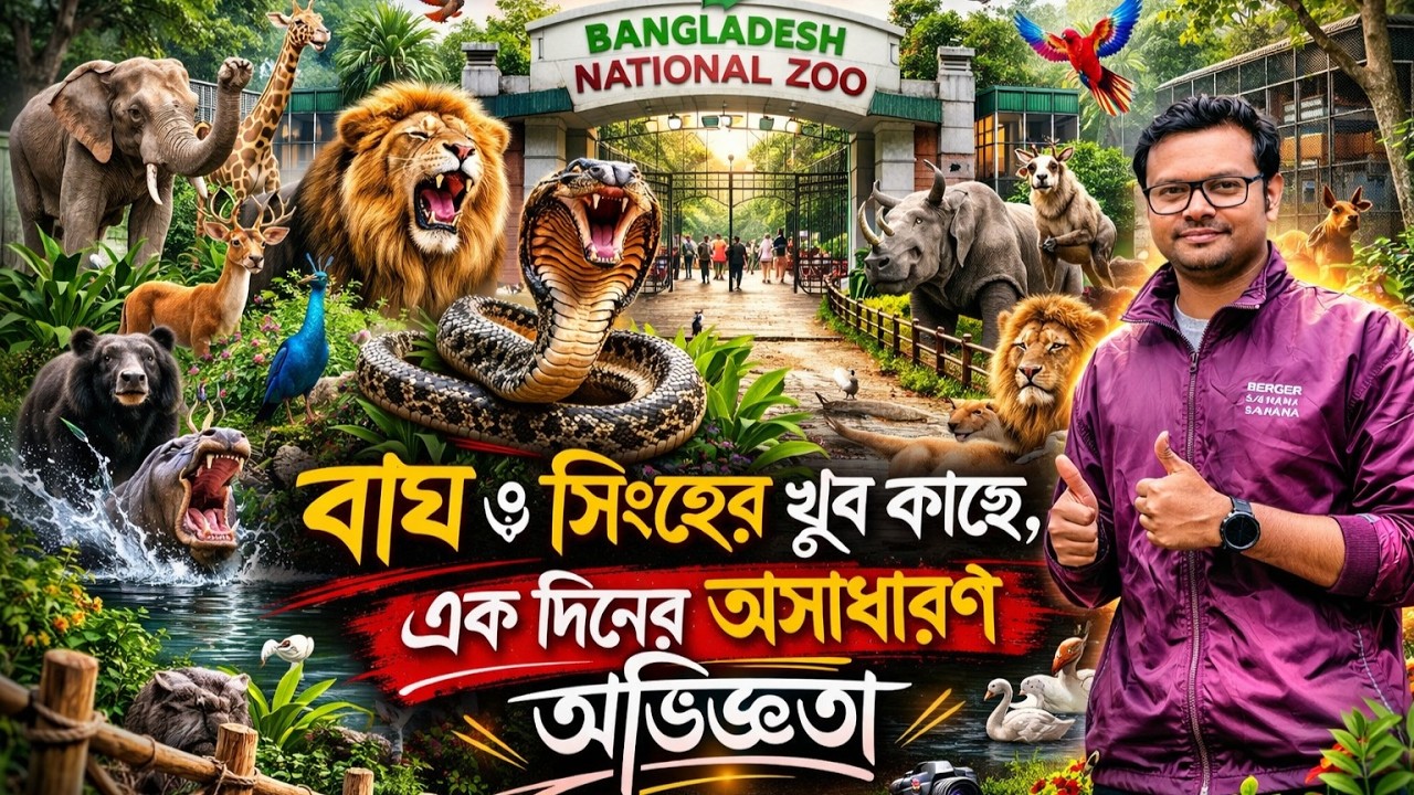 চিড়িয়াখানায় একদিন । Visit to the National Zoo of Bangladesh