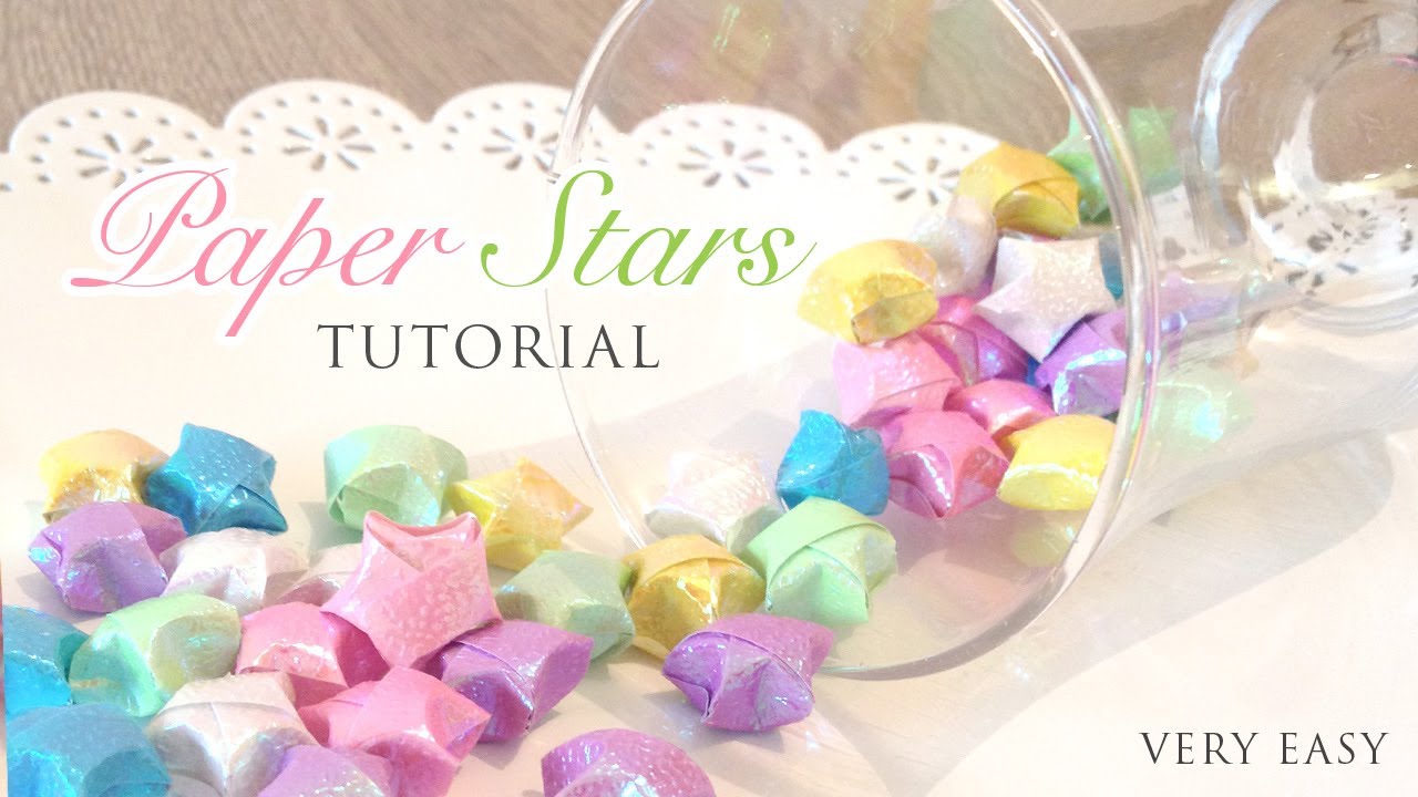 Kawaii Origami Paper Stars Tutorial