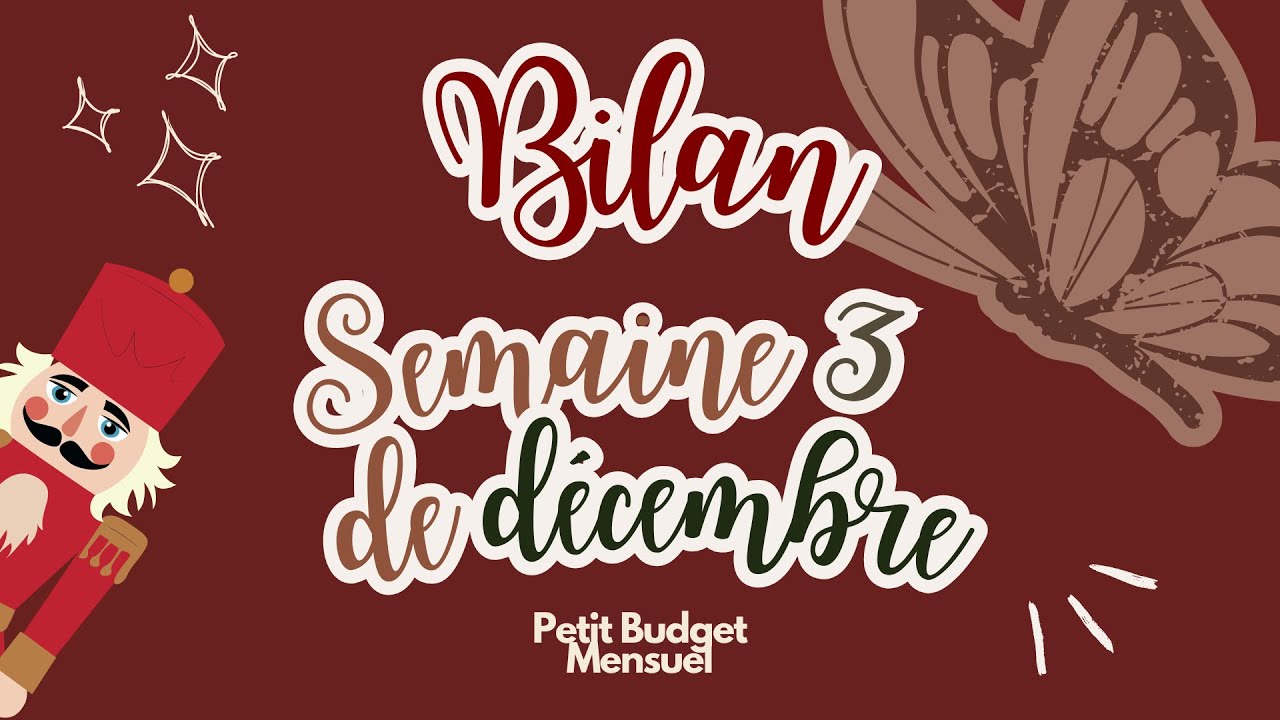 🎄  BILAN de ma 3ème semaine de DECEMBRE !