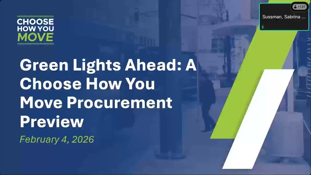 Green Lights Ahead | A Choose How You Move Procurement Preview
