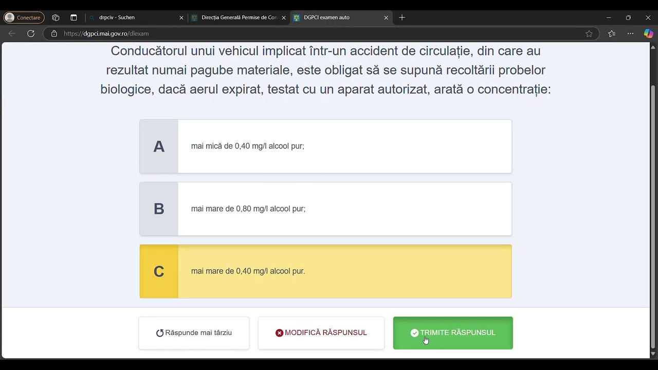 DRPCIV examen auto si simulari examen auto