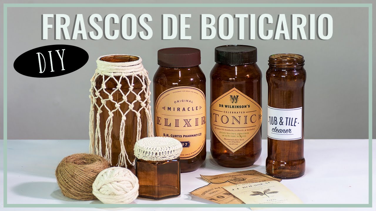 DIY - FRASCOS DE BOTICARIO / RECICLAJE CREATIVO / con DECOUPAGE