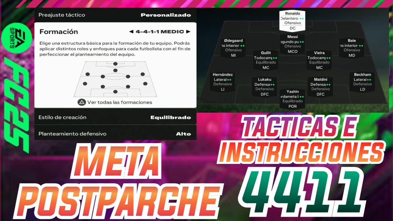 ✅ TACTICAS POSTPARCHE 4411 DIVERTIDAS Y BRUTALES | MEJORES TACTICAS E INSTRUCCIONES 4411 FC 25