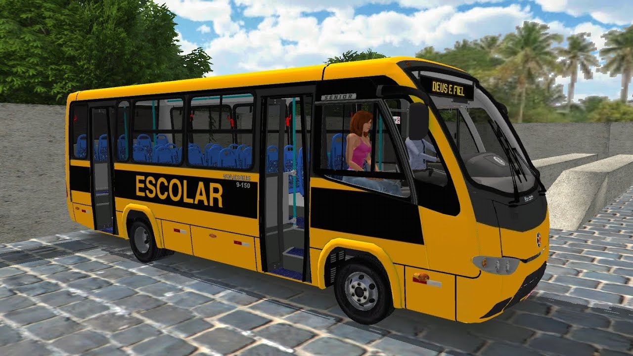 🔵PBSU MAPA CAMINHO DA ESCOLA V2 COM MARCOPOLO SENIOR 9-150 COLOCANDO PRA VOAR