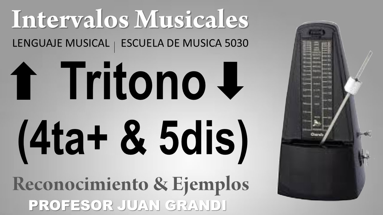 Ejemplos de tritono ascendente y descendente