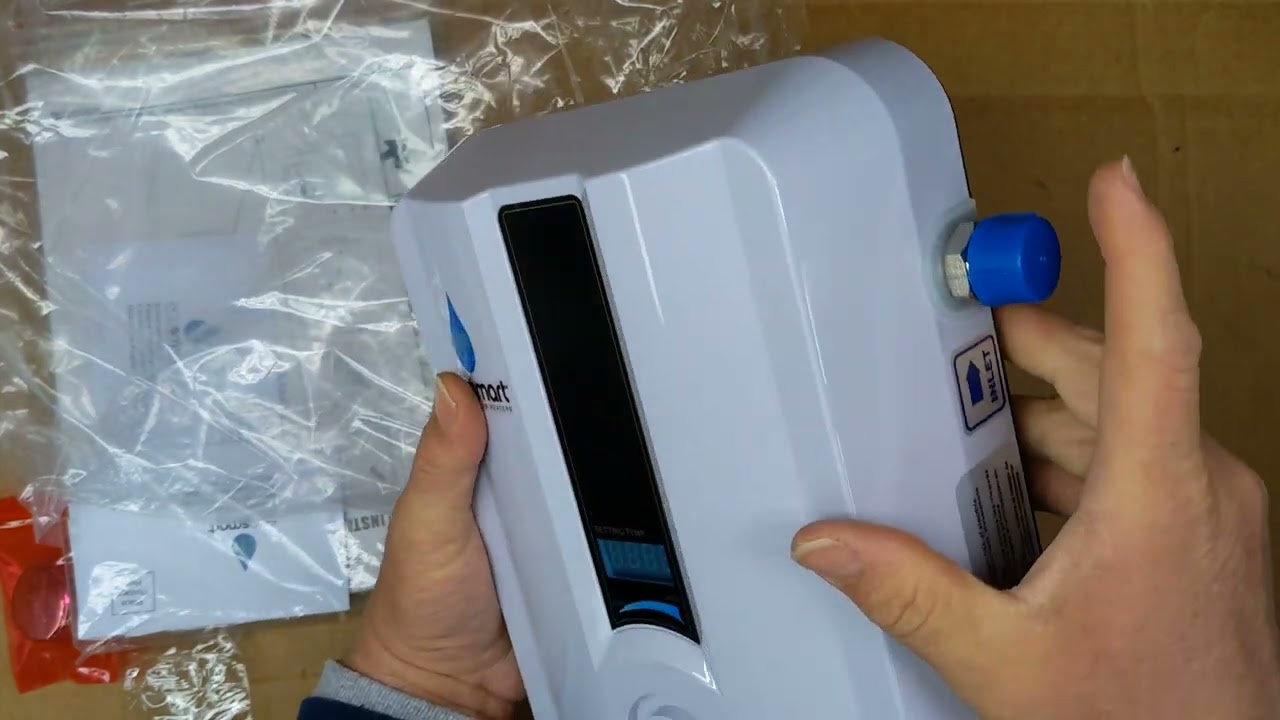 EcoSmart eco-11 on-demand hot water heater unboxing open cover look inside from Amazon compare Rheem
