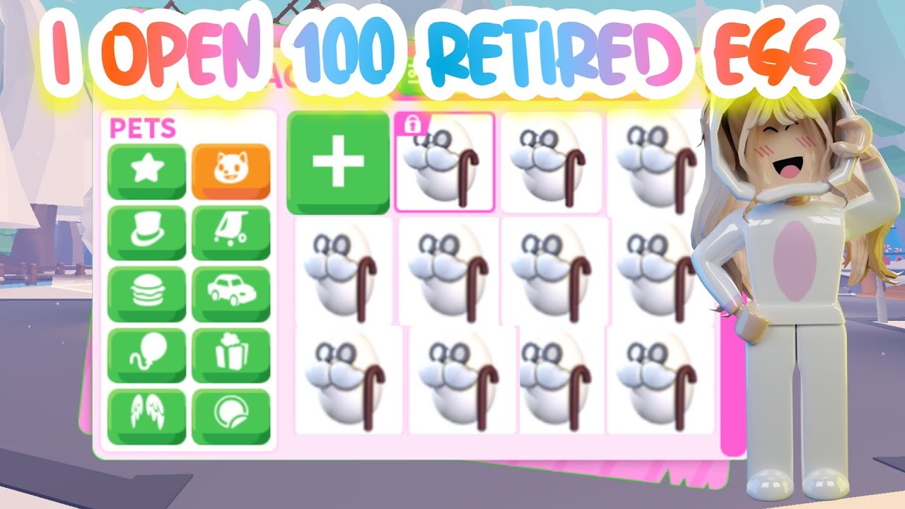 Open 100 Retired Egg Adopt Me!