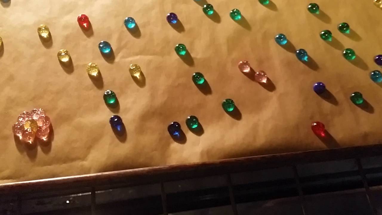 Melting pony beads into enamel dots /embellishments