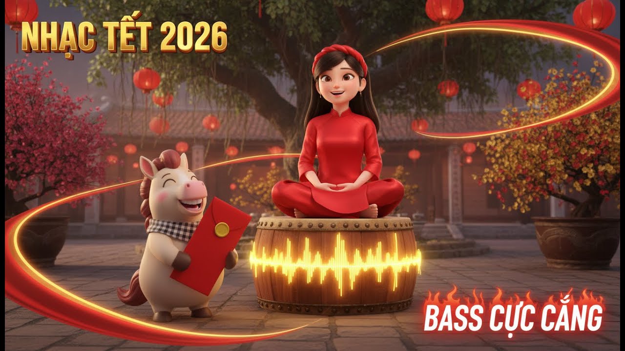 🐎 Nhạc Tết 2026 Remix Cực Cháy - Chiến Thần Bính Ngọ Phá Đảo Mọi Dàn Loa (Bass Gắt)