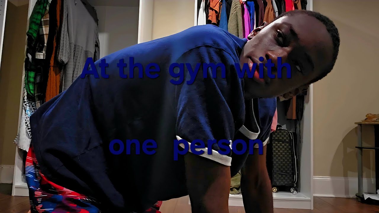Working out in the gym with one person