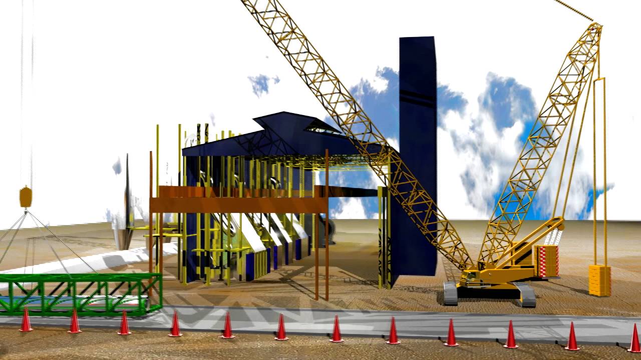Montaje (Rigging Plan) con Grua DEMAG CC2800