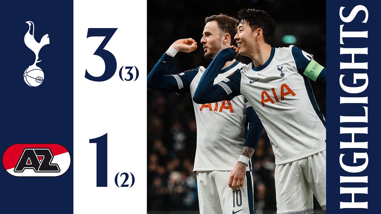 Tottenham Hotspur 3-1 AZ Alkmaar | Europa League Highlights | Spurs through to quarter-finals!