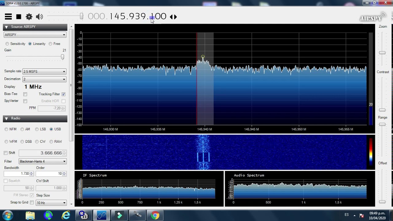 NAYIF (EO-88) satellite tracking, and telemetry data download. Pass over Costa Rica