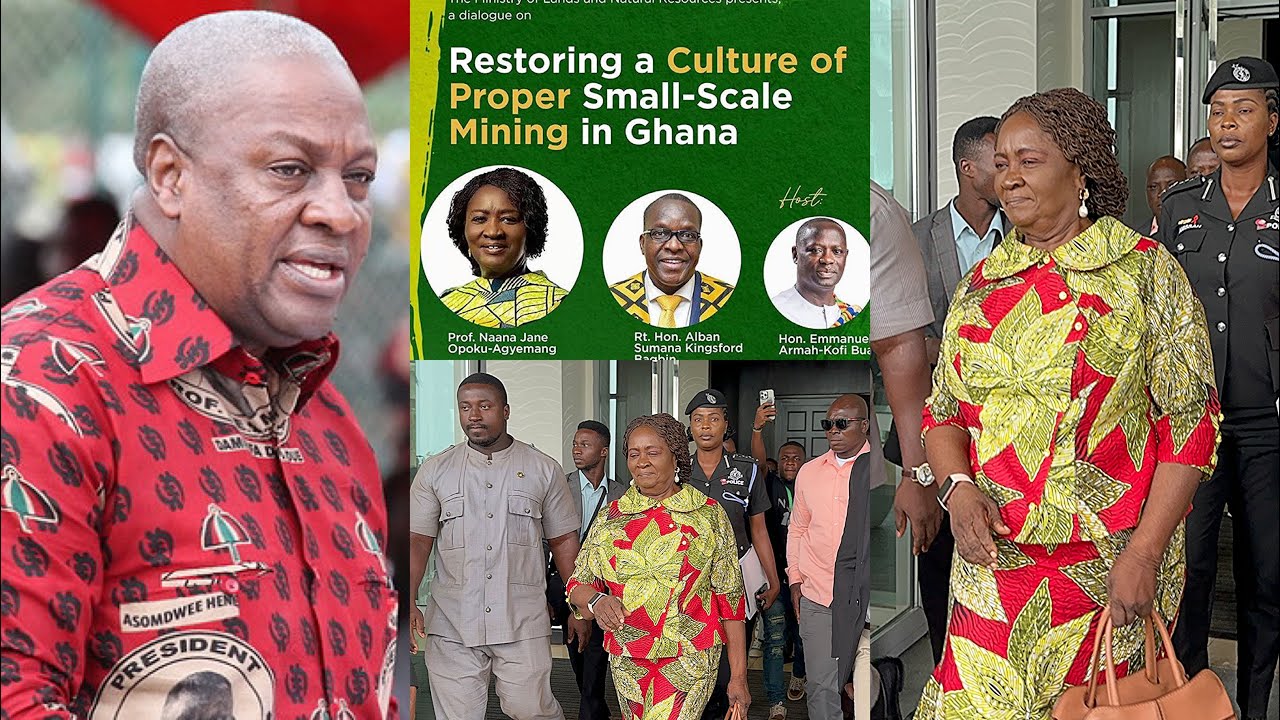 John Mahama’s Vice Jane Naana St0rm Parliament Conference on Restoring Proper Small-Scale Mining