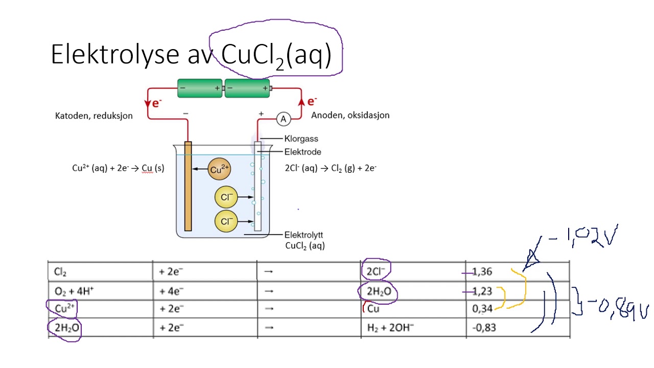 Kjemi 2 - Elektrolyse og utbytte