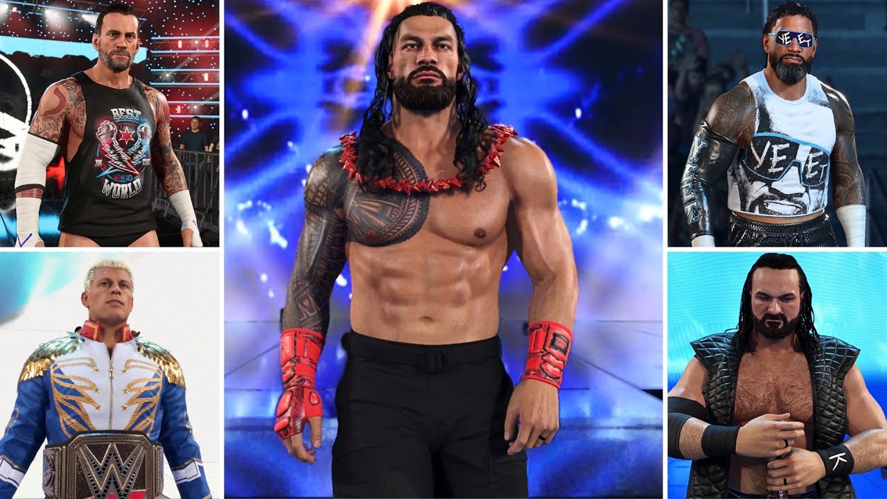 WWE 2K25  Entrances: Roman Reigns, Gunther, Jey Uso, Sami Zayn, Drew McIntyre, Cm Punk & More! PT-1
