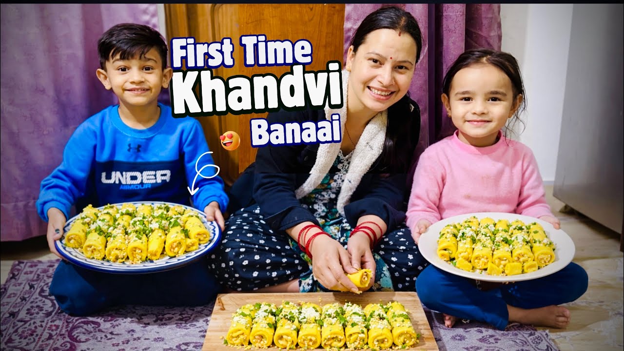 Mummy Ne Gujarati Famous Khandvi Banaai 😍 First Time Ever