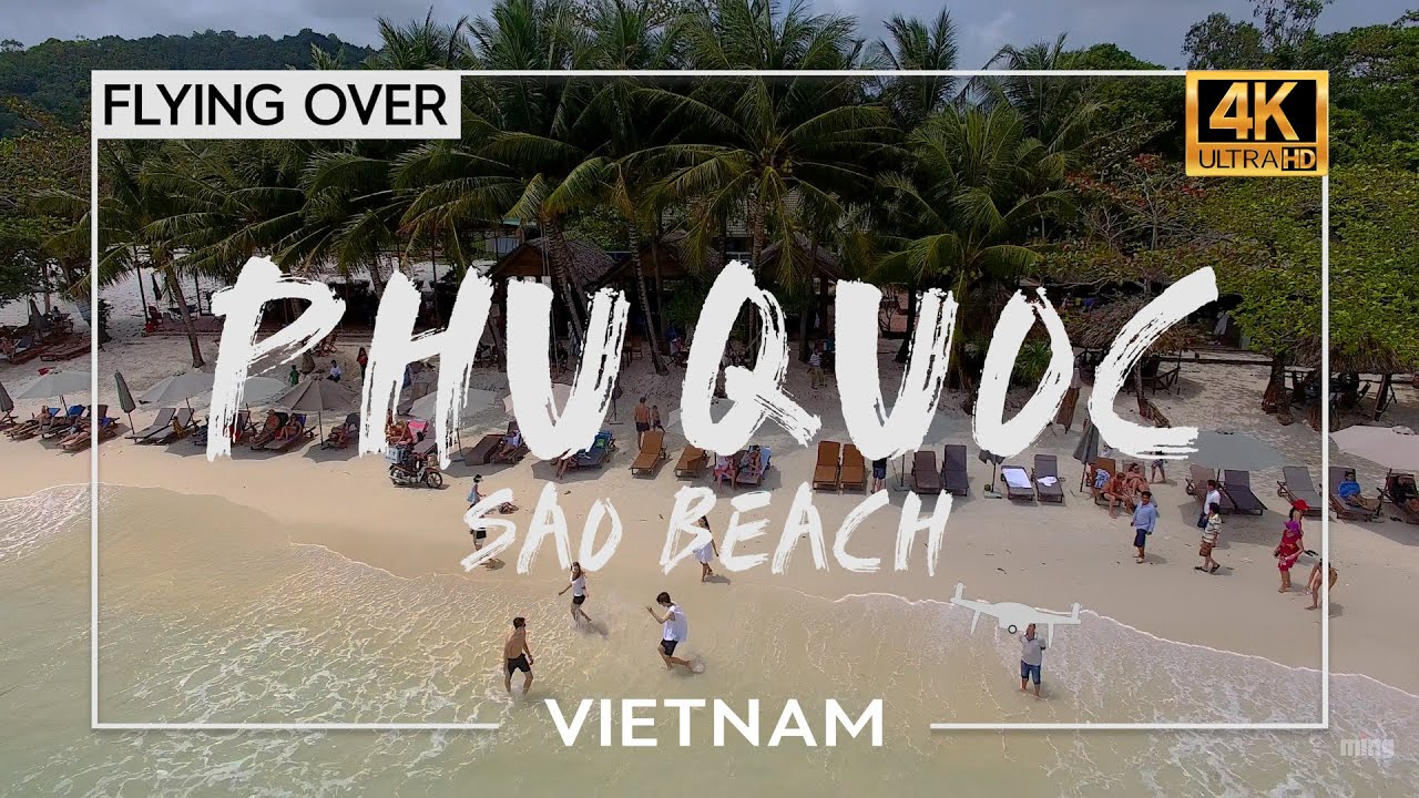 Vietnam🇻🇳- Sao Beach in PhuQuoc Island | The most Gorgeous Tropical Place | 4K UHD Drone