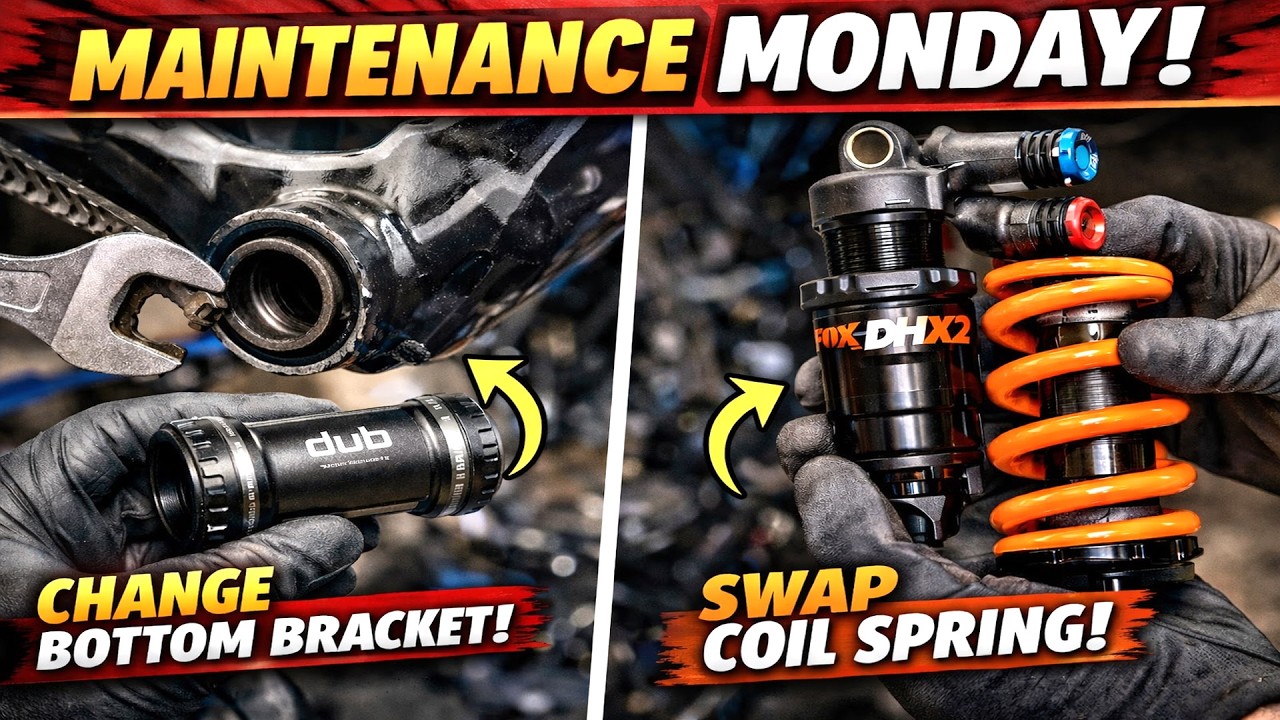 SRAM DUB Bottom Bracket Replacement + DHX2 Coil Spring Swap | MTB Maintenance Guide