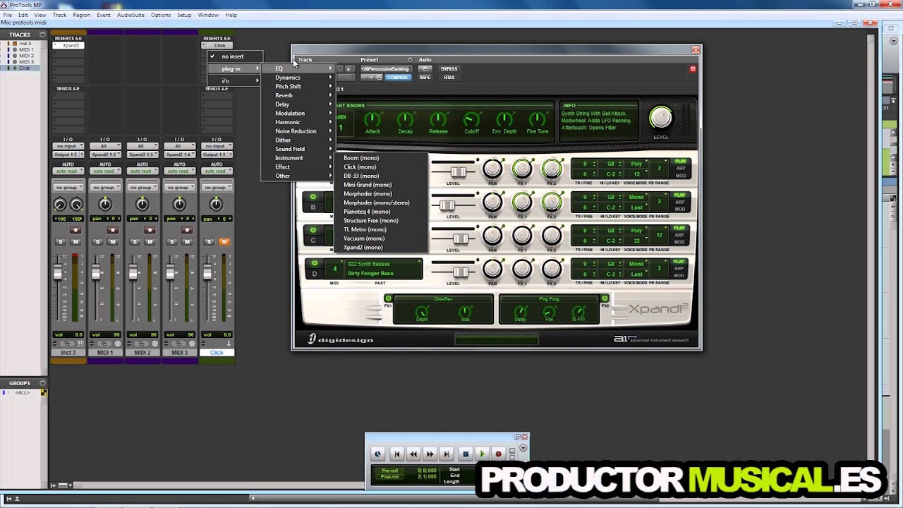 Tutorial Pro Tools: Edición MIDI e Instrumentos Virtuales