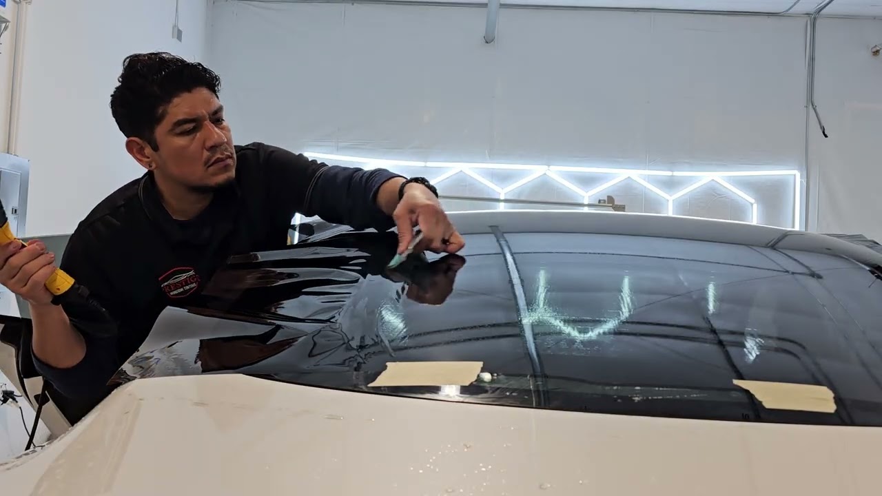 Tesla Model 3 Back glass heat shrink