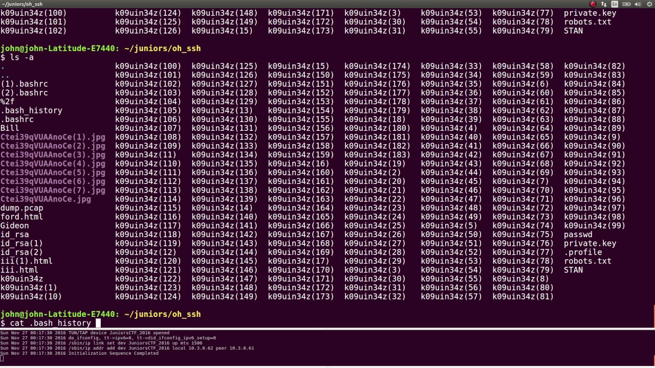 Juniors CTF 2016 :: Oh SSH!