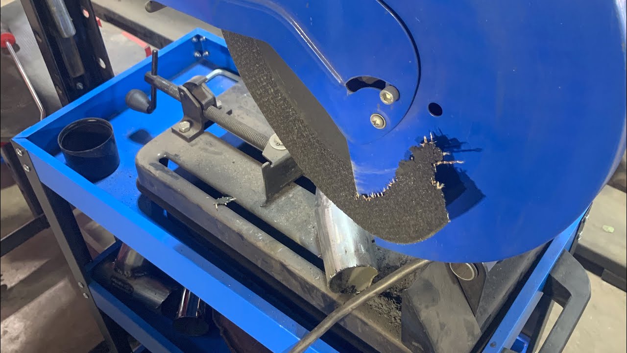 MY CHOP SAW TRIED TO KILL ME!  Changing the 14” Abrasive Cut Off Disc on a Chop Saw
