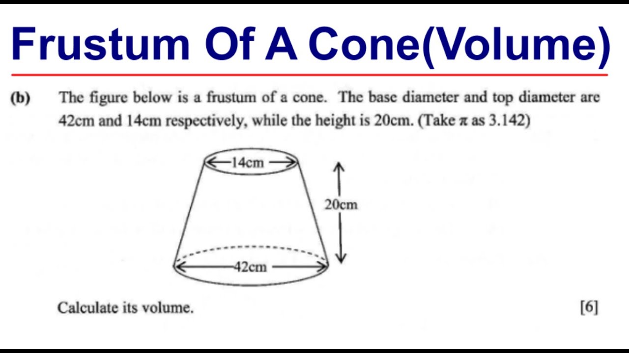 How to Find the Volume of a Frustum | Step-by-Step Solution 2017