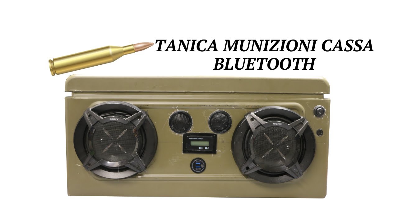 CASSA  BLUETOOTH JBL CON TANICA MUNIZIONI FAI DA TE
