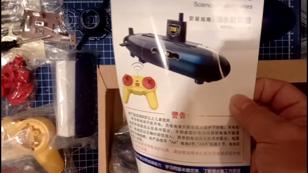 Unboxing und erster Einblick in Mini RC U-Boot Teil 1
