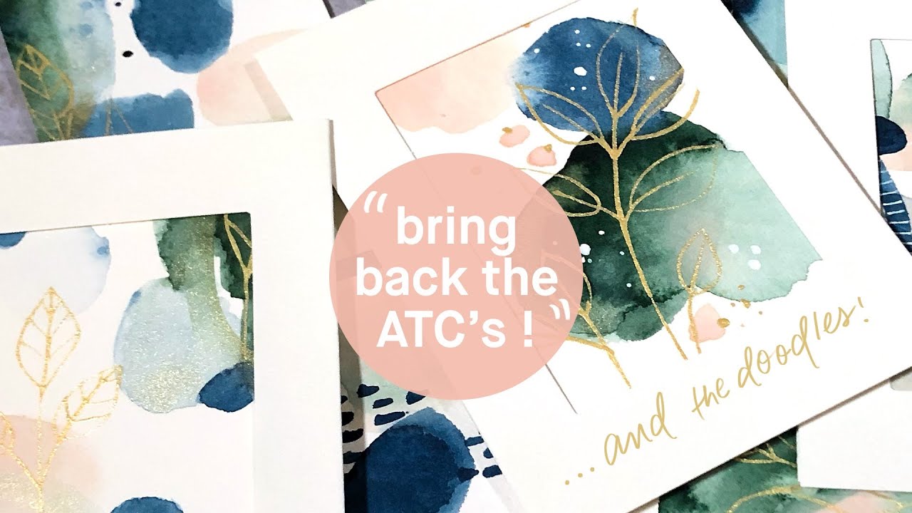 small art with watercolor + doodles + gold | for all levels!