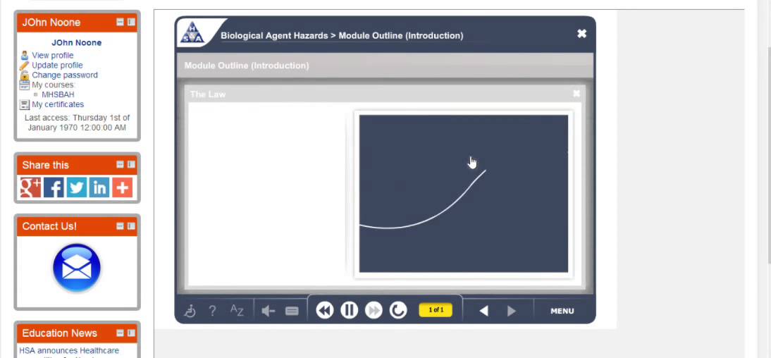 Taking a HSA elearning course