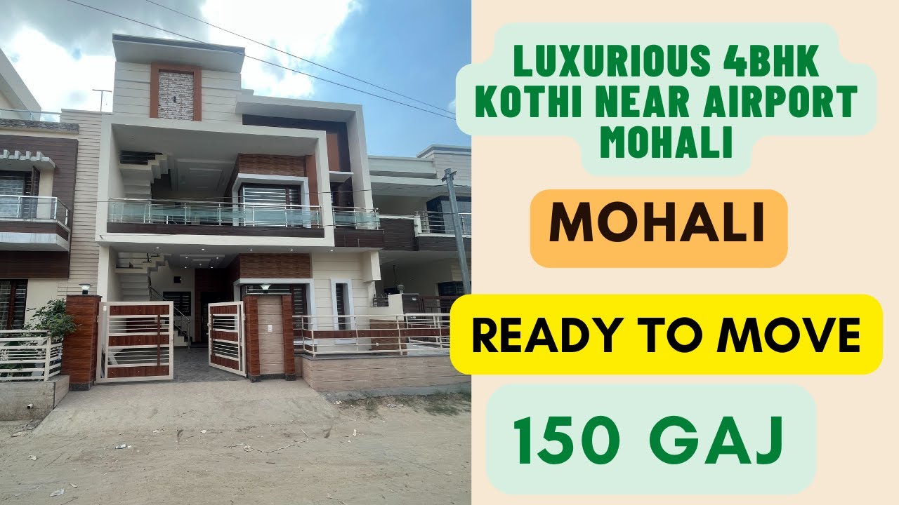 Kothi near Mohali Airport road || 150 gaj ||Ready to move || 4BHK || Mohali Vlog