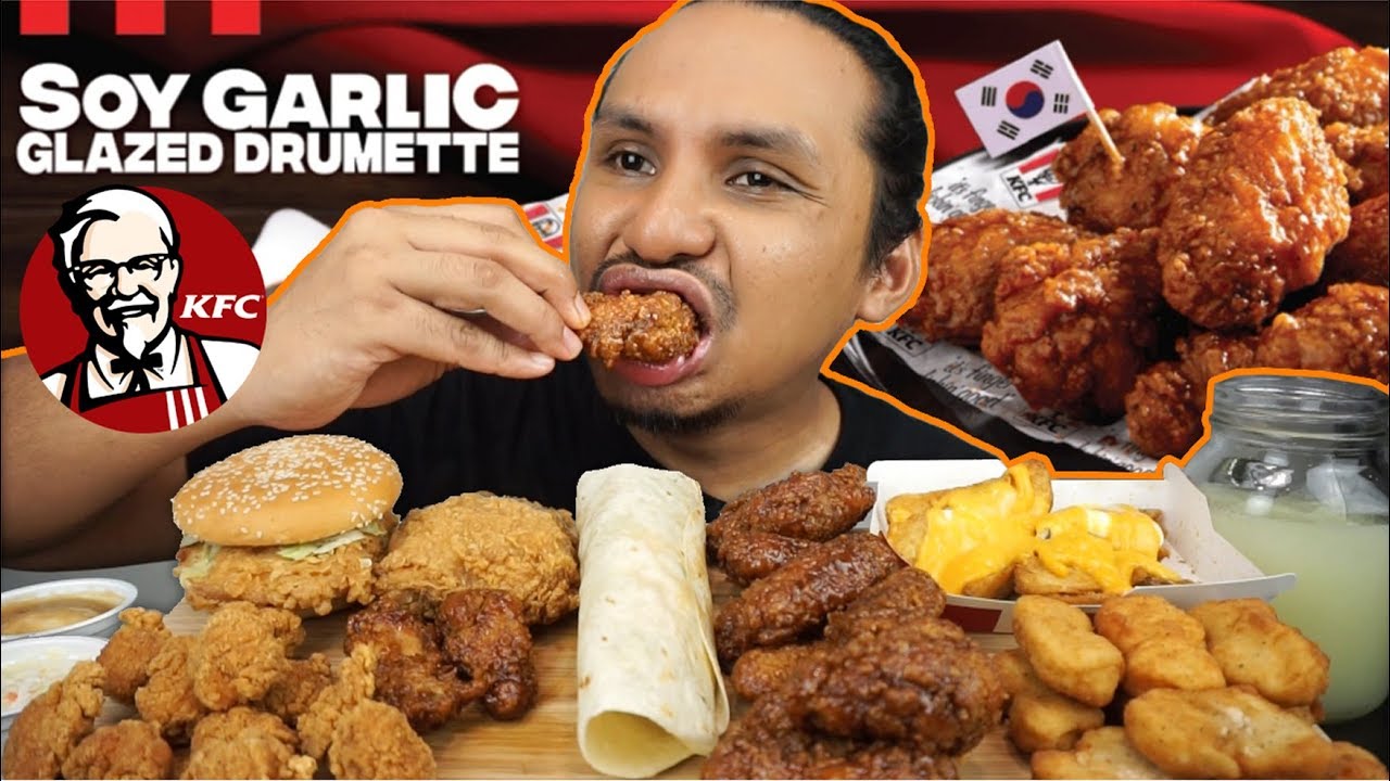 ayam goreng yang tak berapa KOREA (mukbang malaysia) KFC SOY GARLIC DRUMMET
