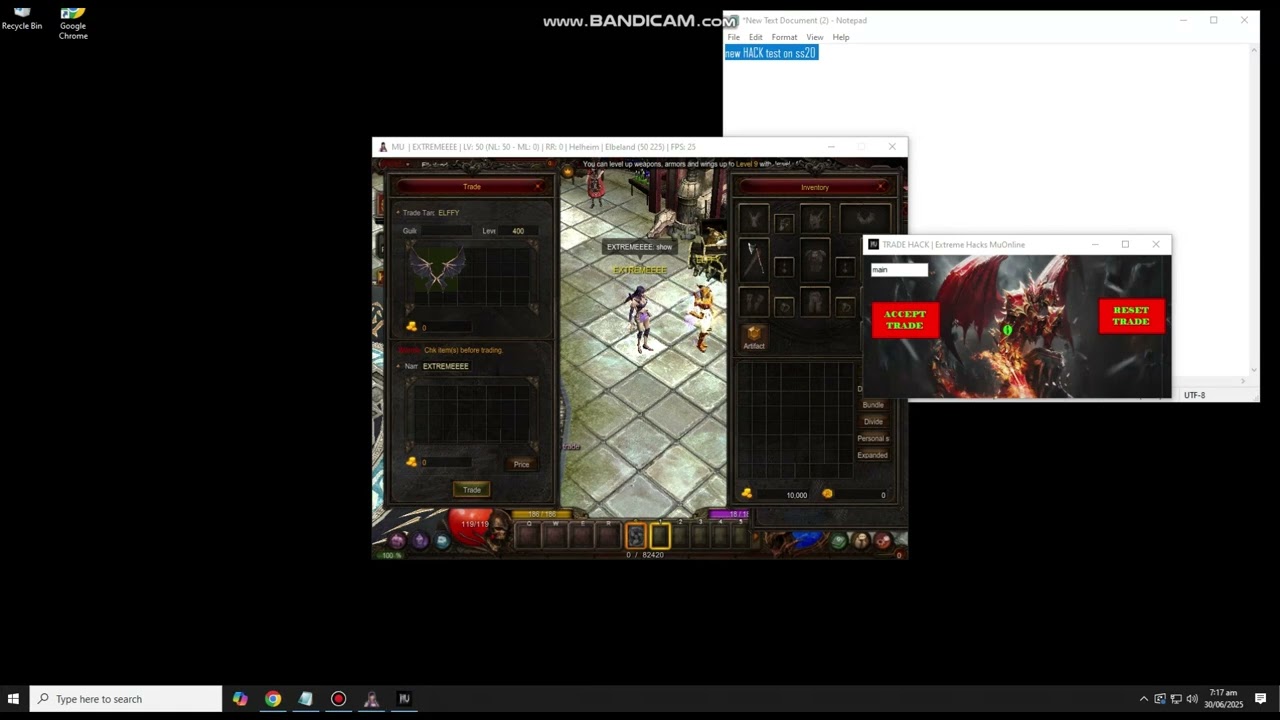 TRADE HACK MU ONLINE