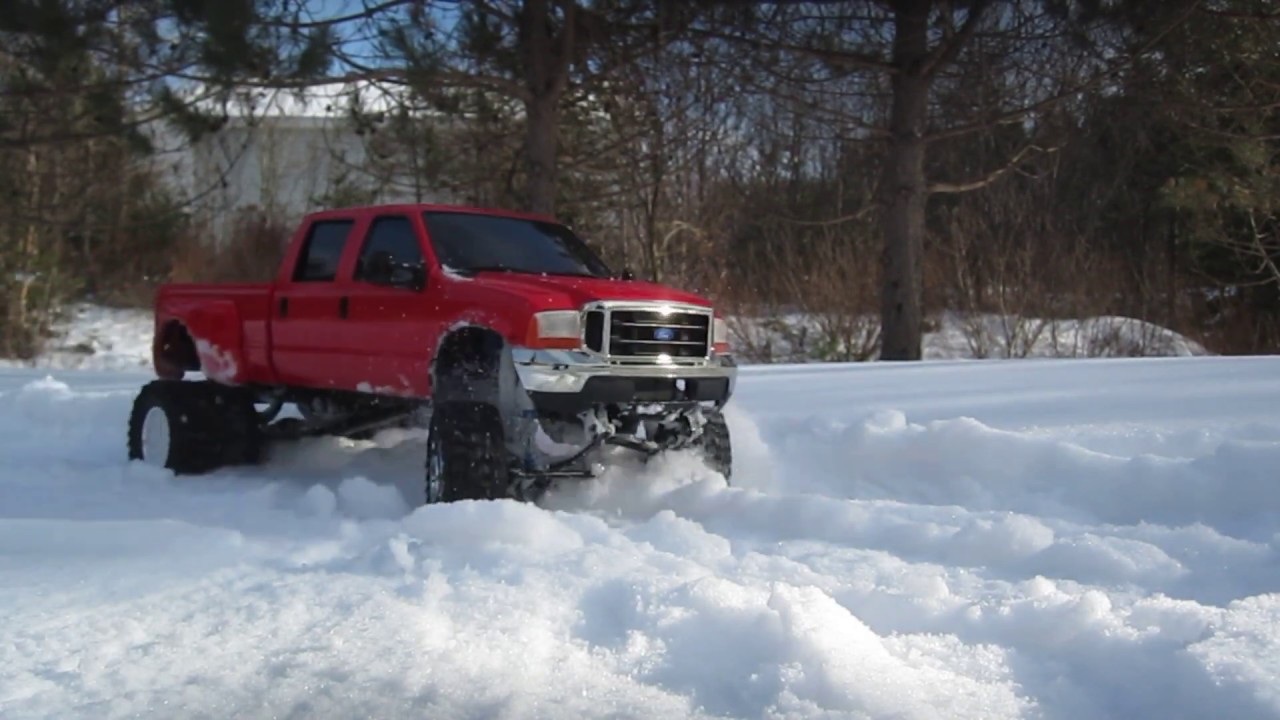 Tamiya F350 Crew Cab Dually in Snow