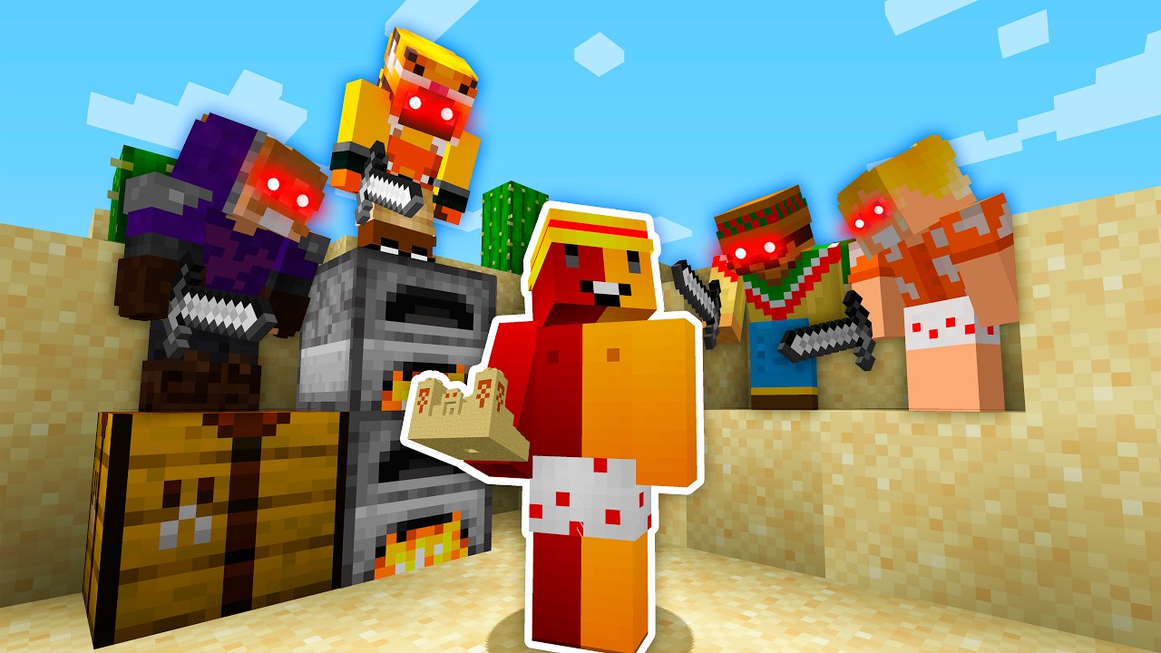 4 CAÇADORES vs 1 SPEEDRUNNER mas posso COMER ESTRUTURAS