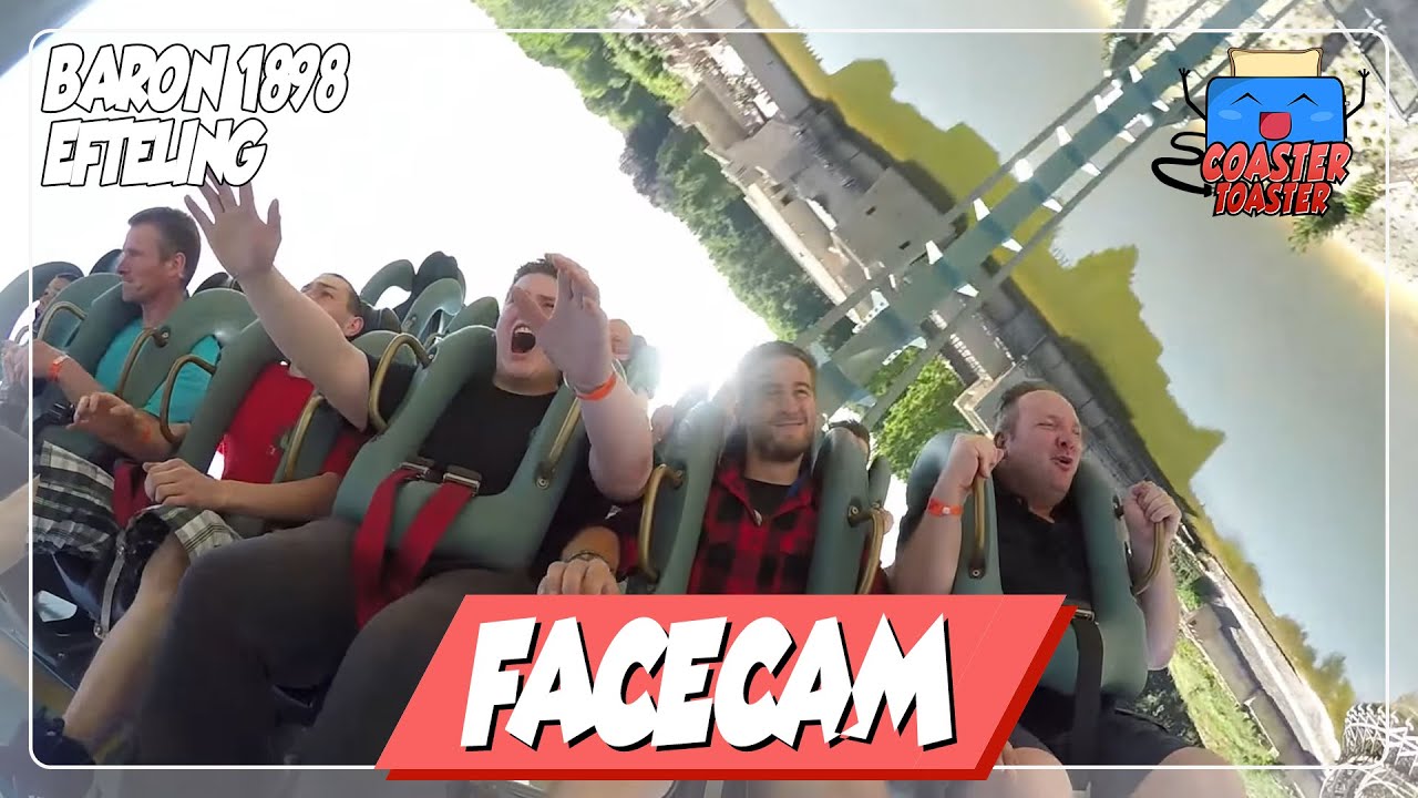FACECAM: Baron 1898 - Efteling | Bolliger & Mabillard | Dive Coaster | Facecam