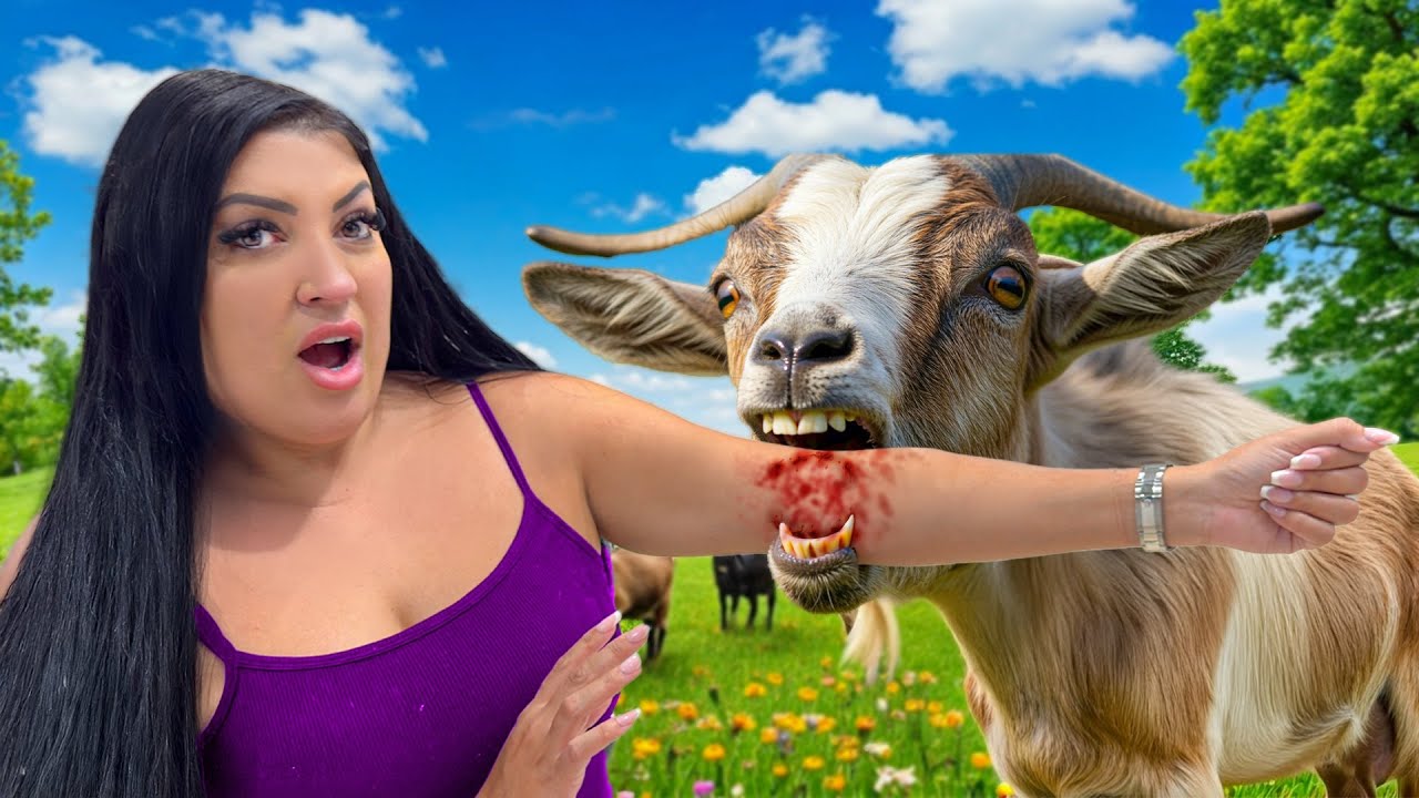 SHE GOT BIT BY A GOAT…